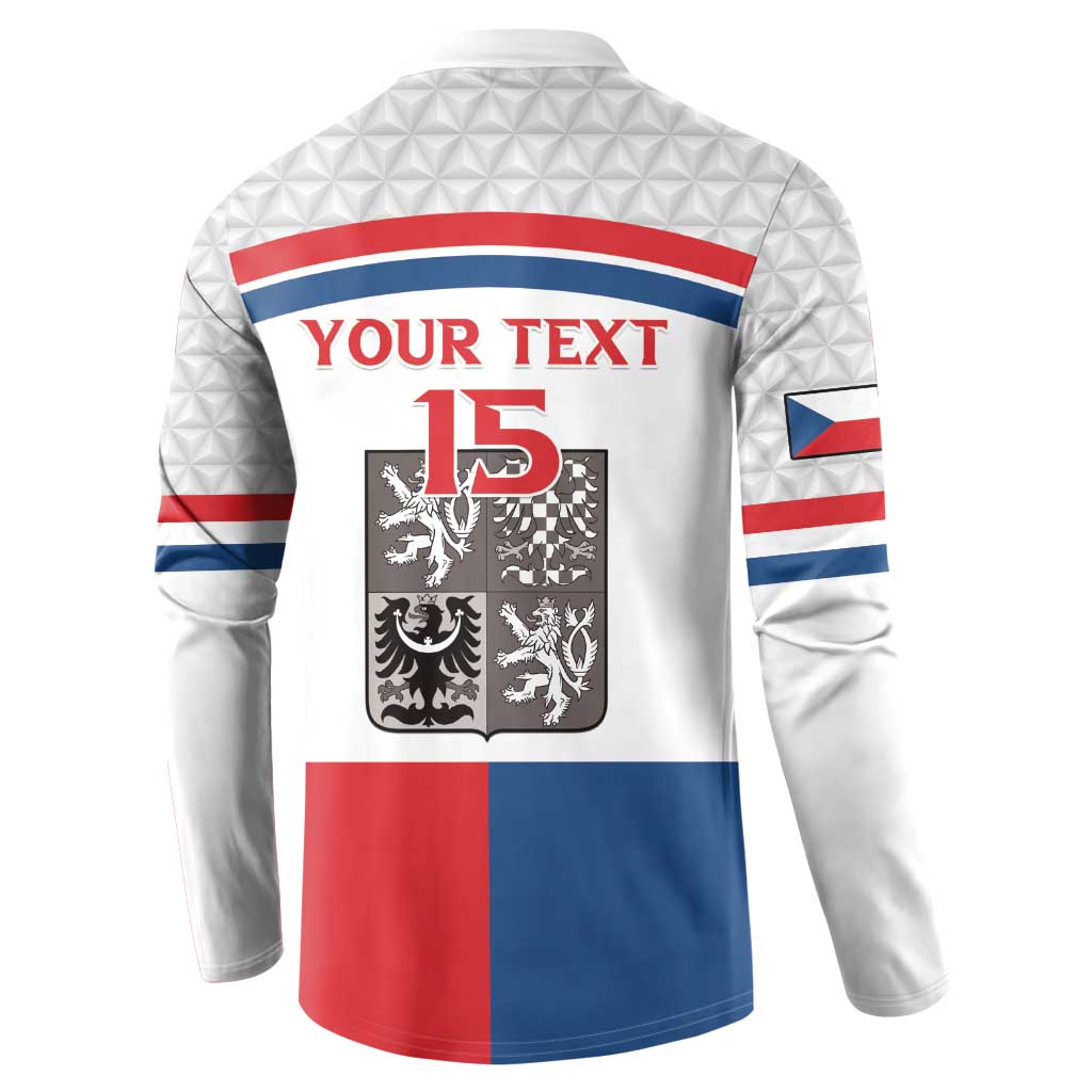 Custom Czech Hockey Button Sweatshirt Go Cesko
