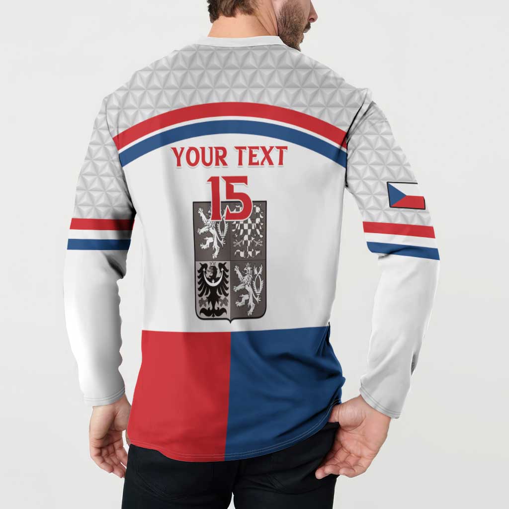 Custom Czech Hockey Button Sweatshirt Go Cesko