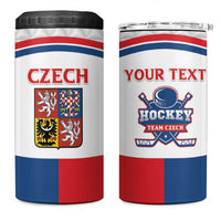 Custom Czech Hockey 4 in 1 Can Cooler Tumbler Go Cesko