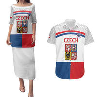 Custom Czech Hockey Couples Matching Puletasi and Hawaiian Shirt Go Cesko