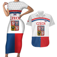 Custom Czech Hockey Couples Matching Short Sleeve Bodycon Dress and Hawaiian Shirt Go Cesko