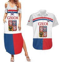 Custom Czech Hockey Couples Matching Summer Maxi Dress and Hawaiian Shirt Go Cesko