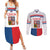 Custom Czech Hockey Couples Matching Summer Maxi Dress and Long Sleeve Button Shirt Go Cesko