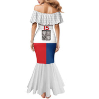 Custom Czech Hockey Family Matching Mermaid Dress and Hawaiian Shirt Go Cesko