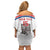 Custom Czech Hockey Family Matching Off Shoulder Short Dress and Hawaiian Shirt Go Cesko