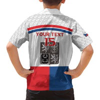 Custom Czech Hockey Family Matching Puletasi and Hawaiian Shirt Go Cesko