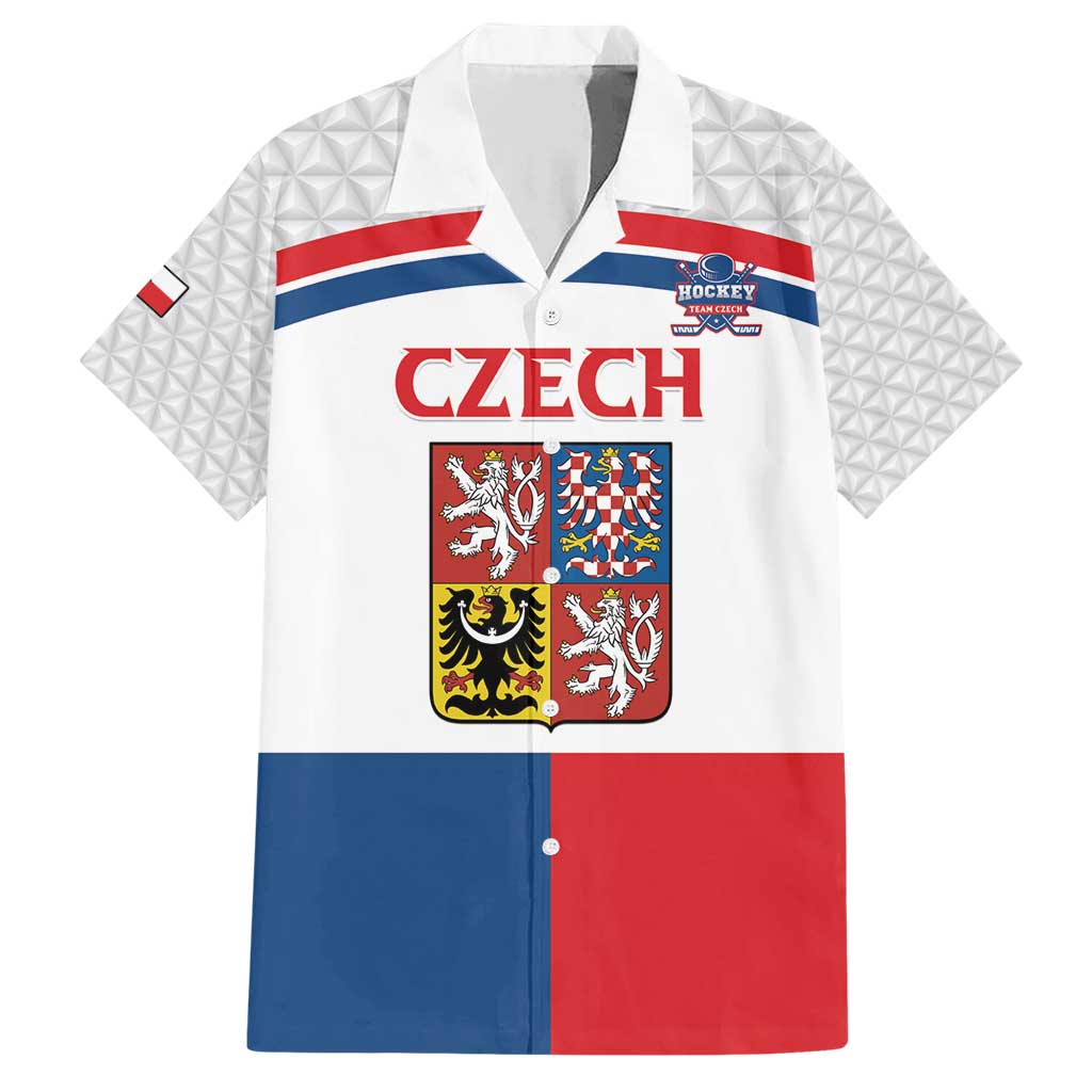 Custom Czech Hockey Family Matching Short Sleeve Bodycon Dress and Hawaiian Shirt Go Cesko