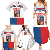Custom Czech Hockey Family Matching Summer Maxi Dress and Hawaiian Shirt Go Cesko