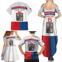 Custom Czech Hockey Family Matching Summer Maxi Dress and Hawaiian Shirt Go Cesko