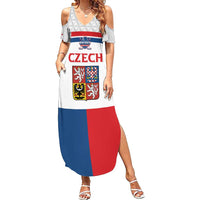 Custom Czech Hockey Family Matching Summer Maxi Dress and Hawaiian Shirt Go Cesko
