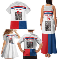Custom Czech Hockey Family Matching Tank Maxi Dress and Hawaiian Shirt Go Cesko