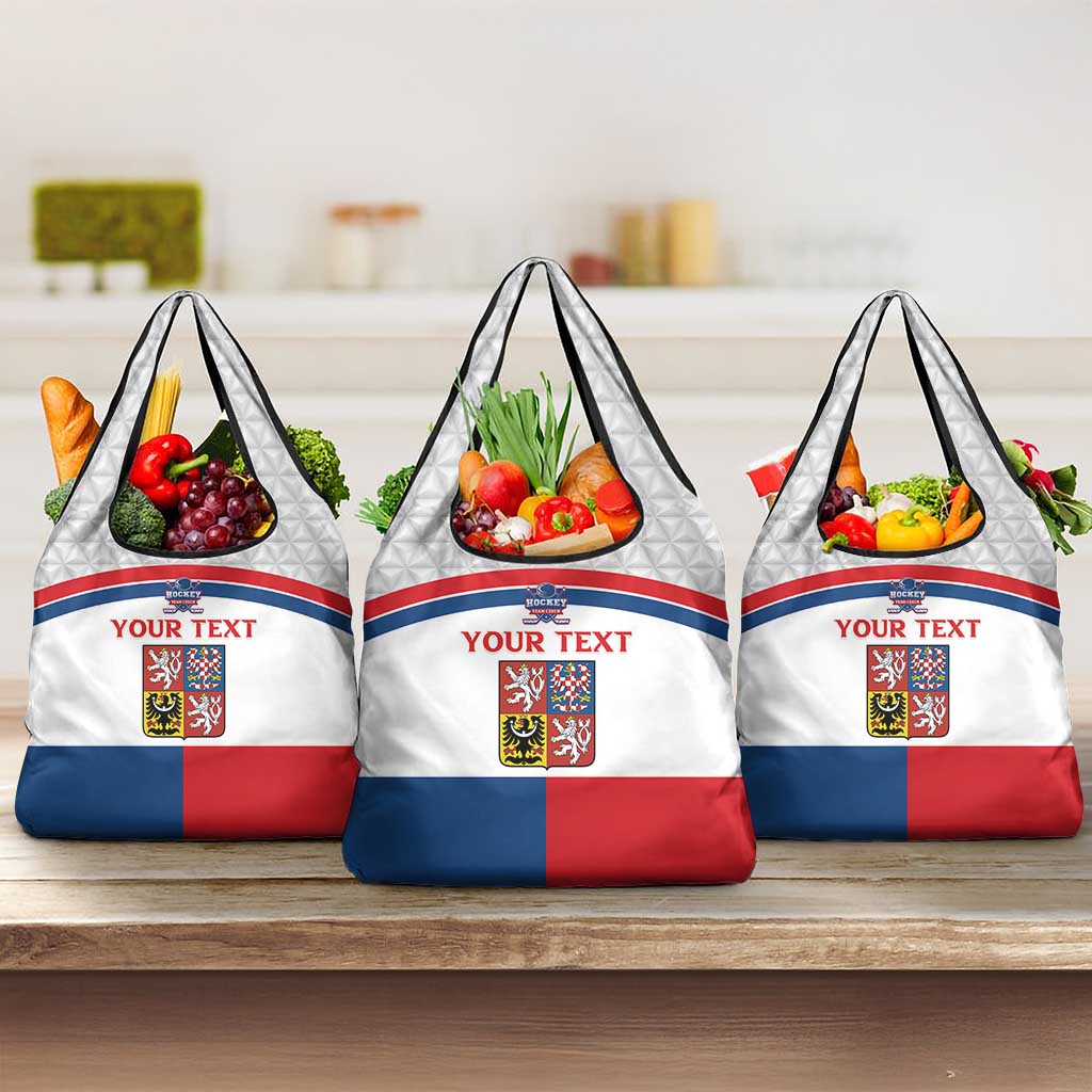 Custom Czech Hockey Grocery Bag Go Cesko