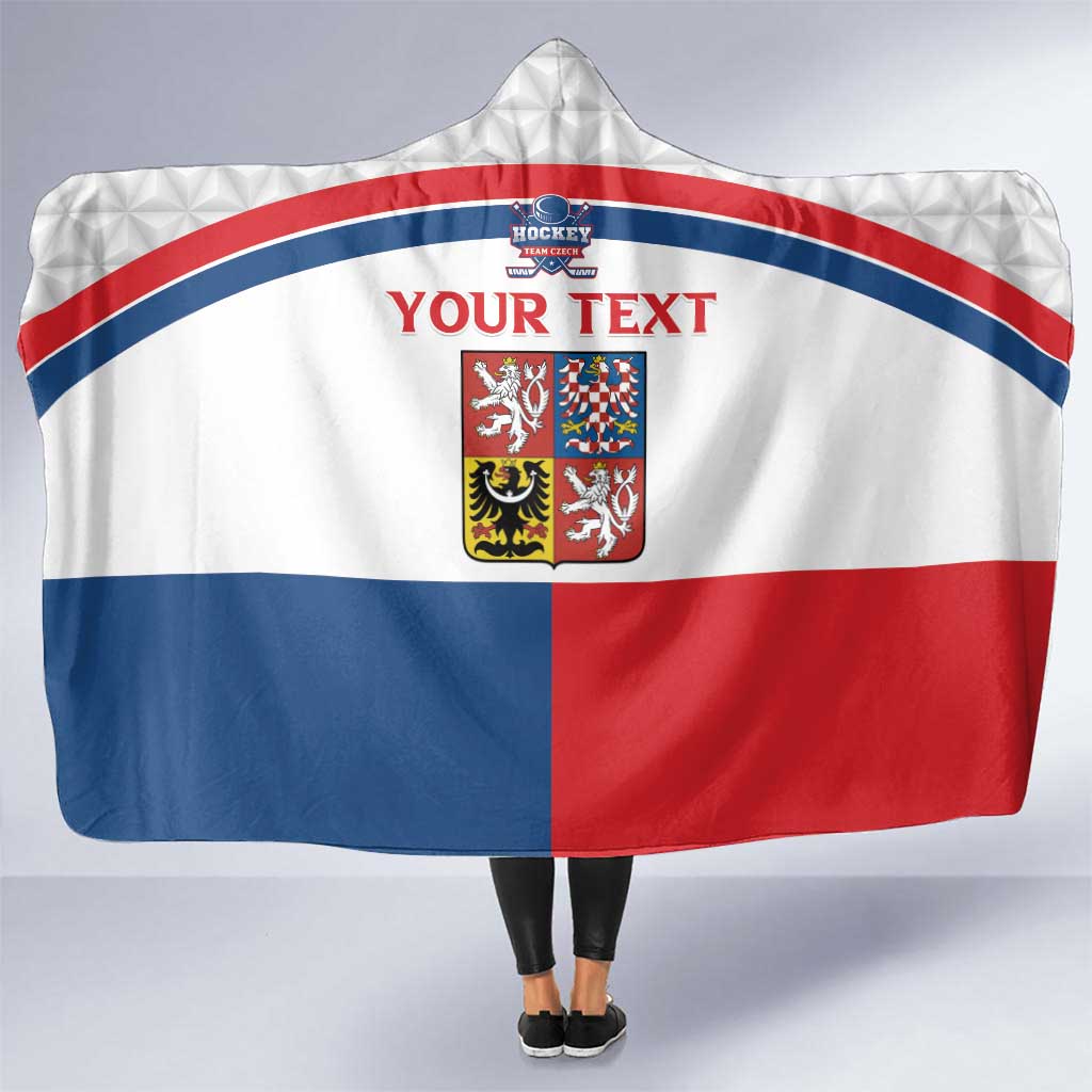 Custom Czech Hockey Hooded Blanket Go Cesko