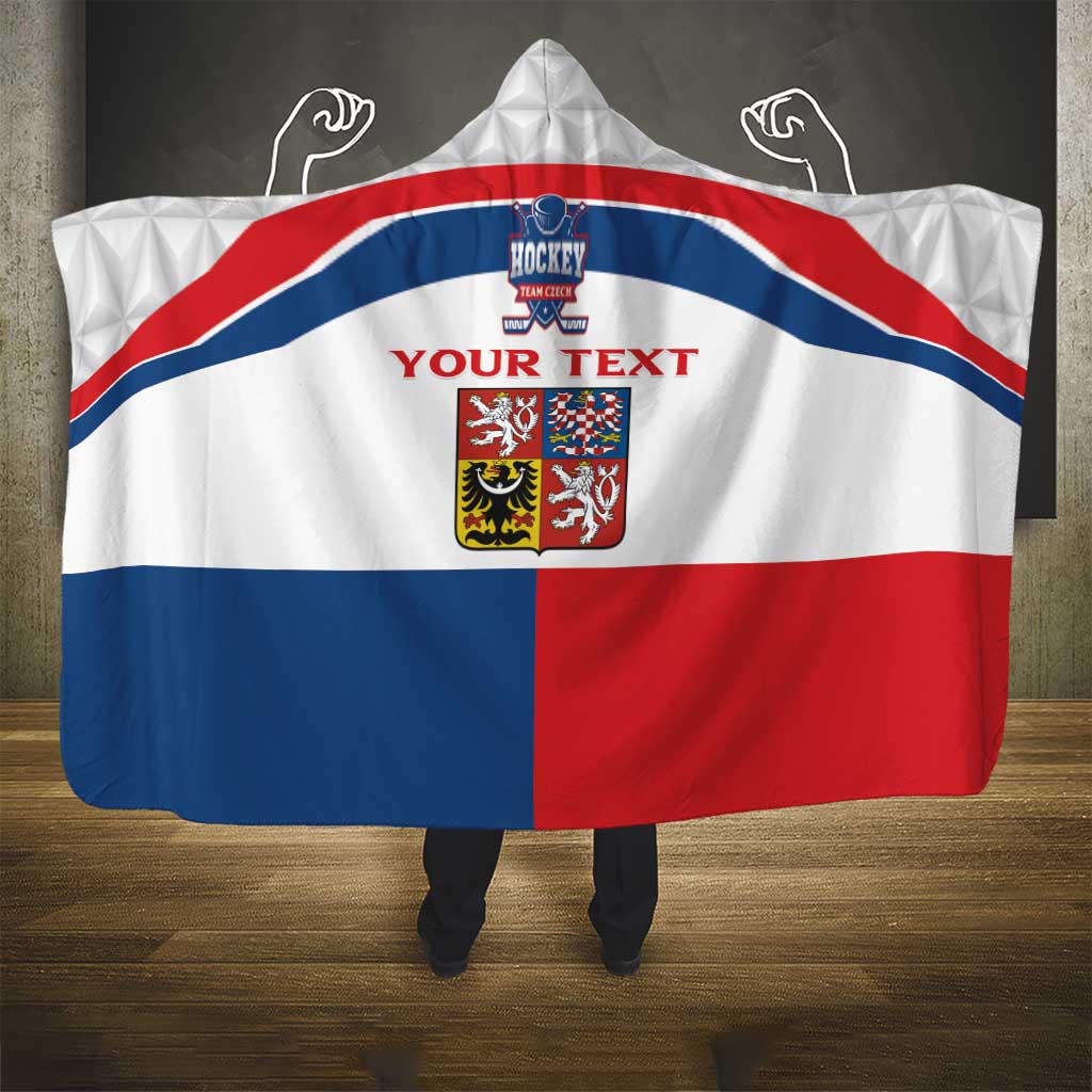 Custom Czech Hockey Hooded Blanket Go Cesko