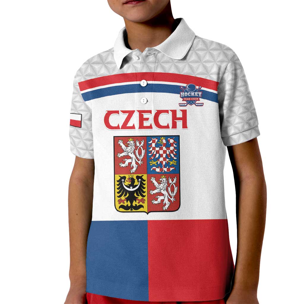 Custom Czech Hockey Kid Polo Shirt Go Cesko