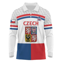 Custom Czech Hockey Long Sleeve Polo Shirt Go Cesko