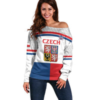 Custom Czech Hockey Off Shoulder Sweater Go Cesko