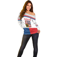Custom Czech Hockey Off Shoulder Sweater Go Cesko