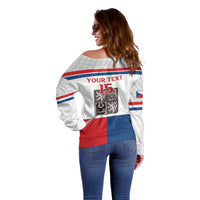 Custom Czech Hockey Off Shoulder Sweater Go Cesko