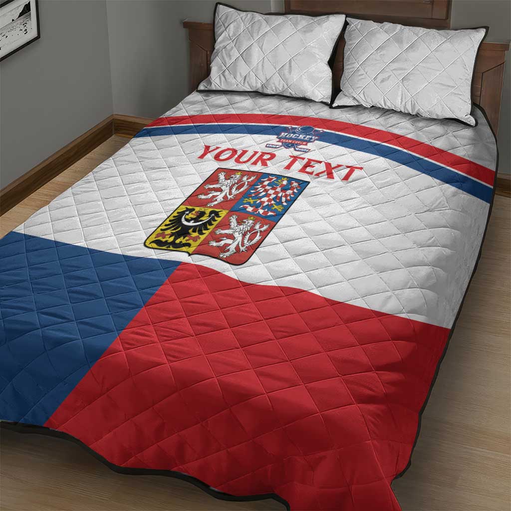 Custom Czech Hockey Quilt Bed Set Go Cesko