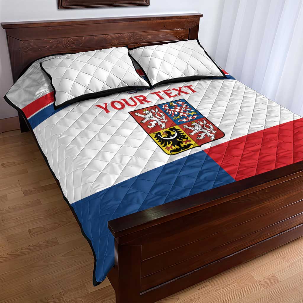 Custom Czech Hockey Quilt Bed Set Go Cesko