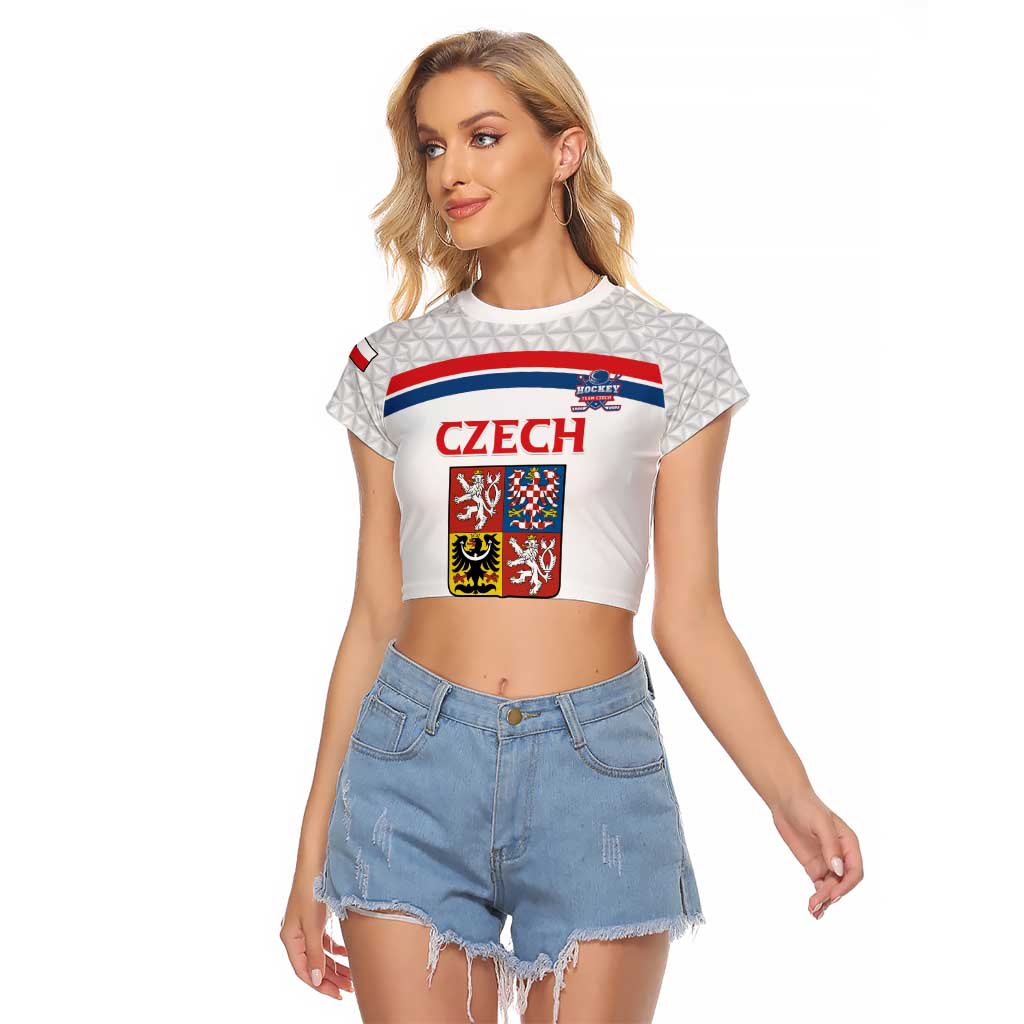 Custom Czech Hockey Raglan Cropped T Shirt Go Cesko