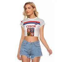 Custom Czech Hockey Raglan Cropped T Shirt Go Cesko