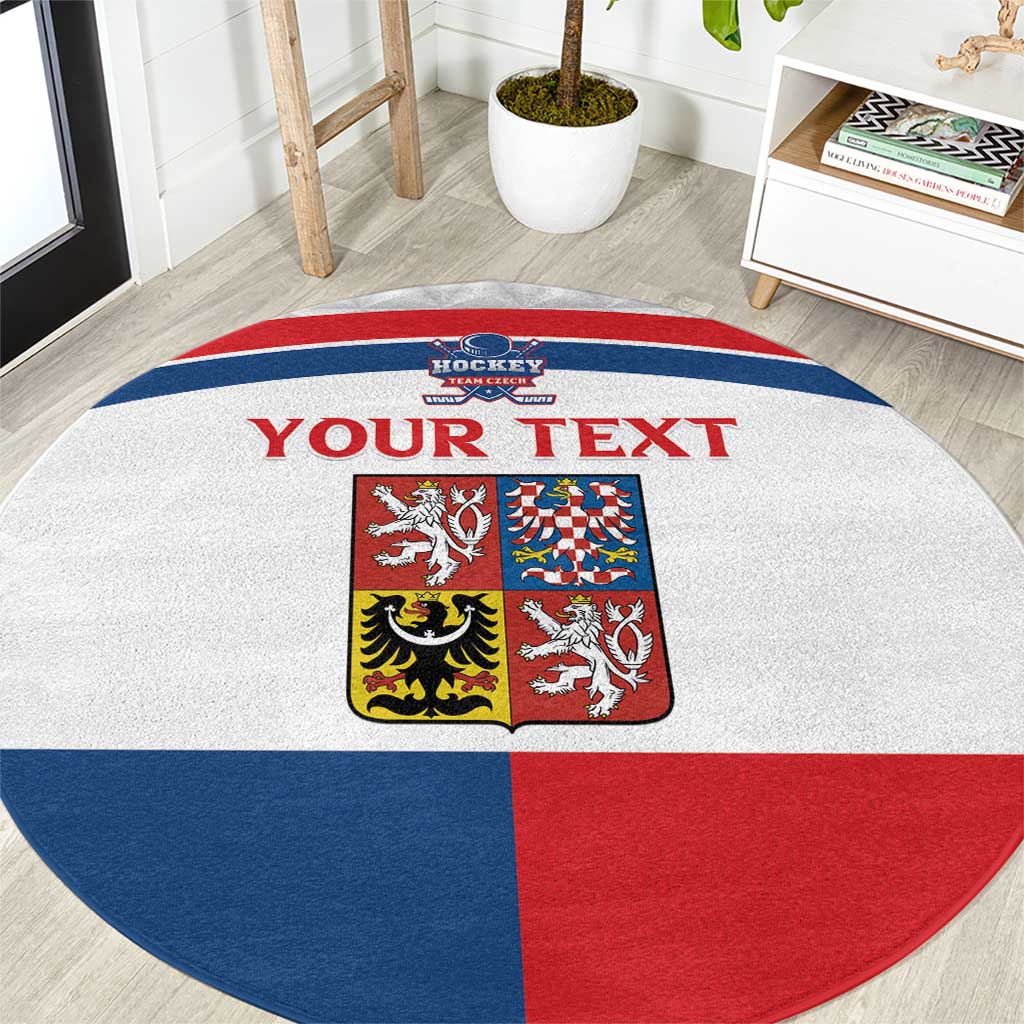 Custom Czech Hockey Round Carpet Go Cesko