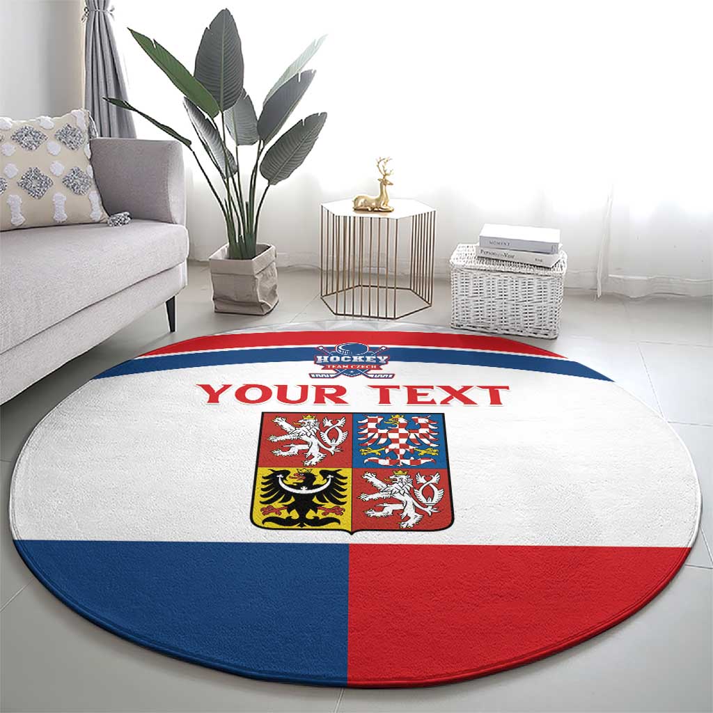 Custom Czech Hockey Round Carpet Go Cesko