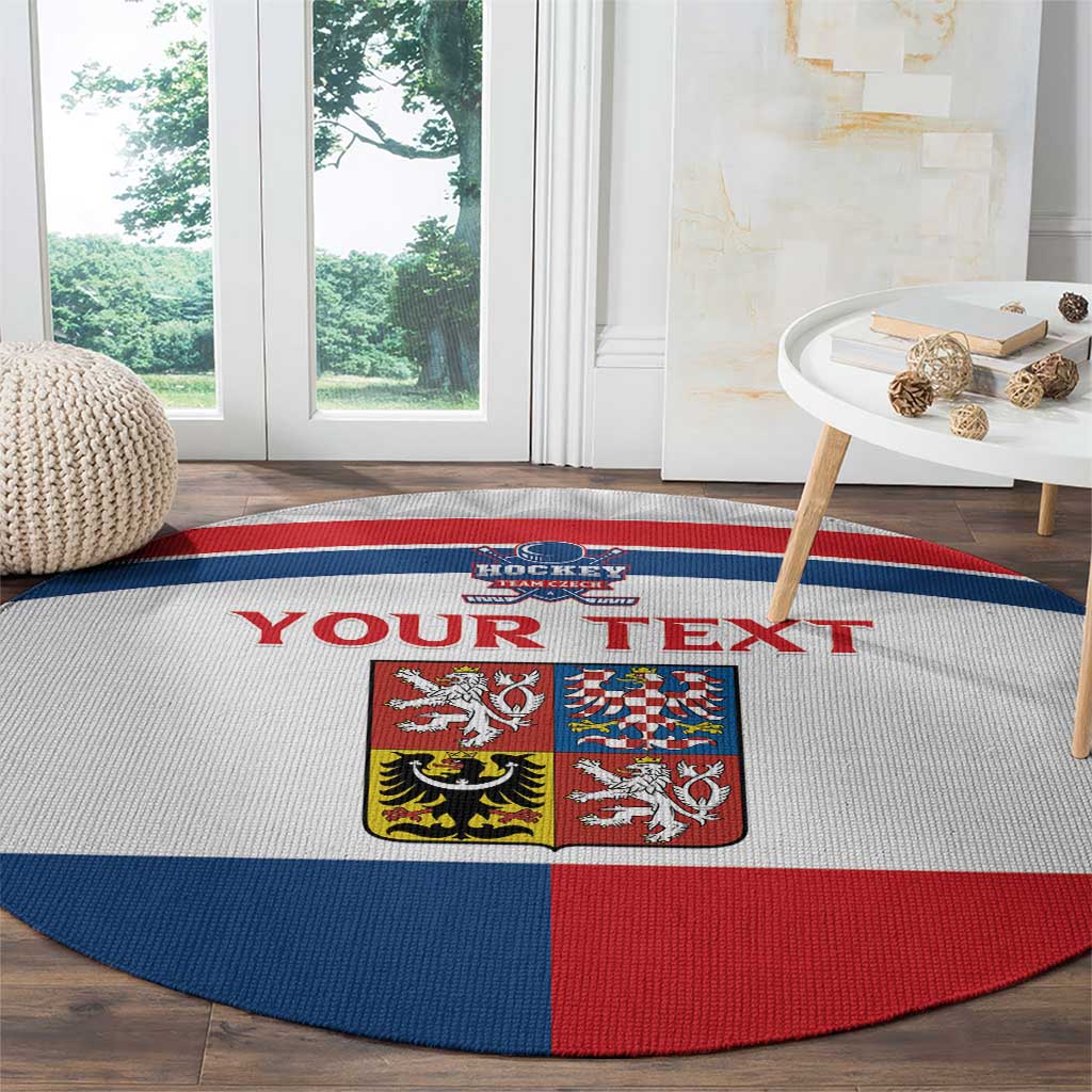 Custom Czech Hockey Round Carpet Go Cesko