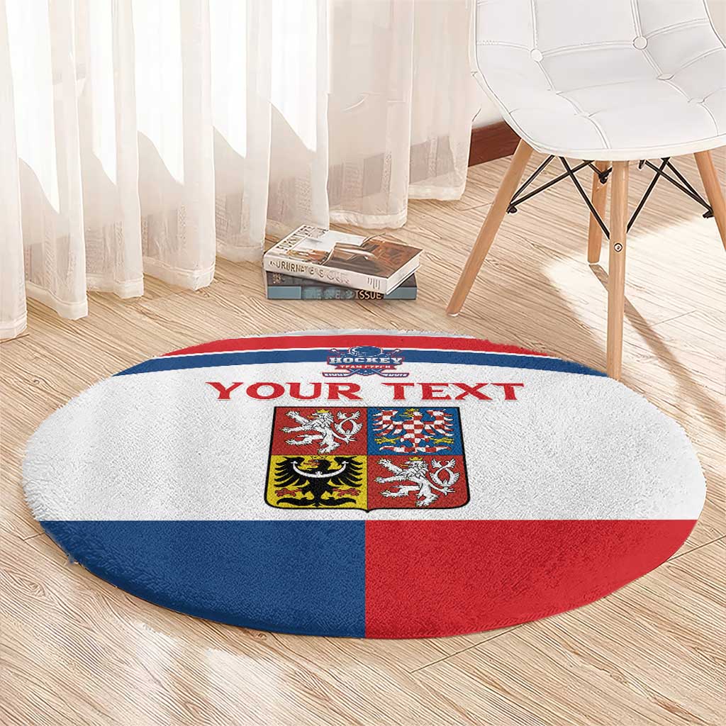 Custom Czech Hockey Round Carpet Go Cesko