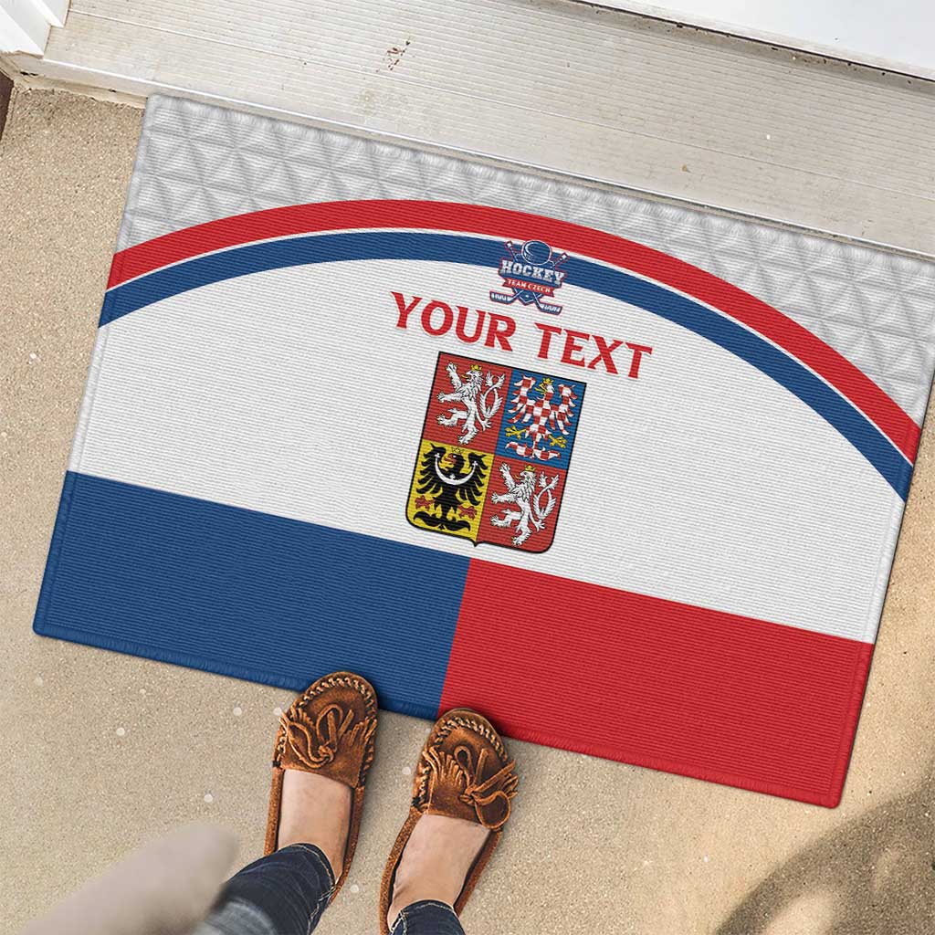 Custom Czech Hockey Rubber Doormat Go Cesko