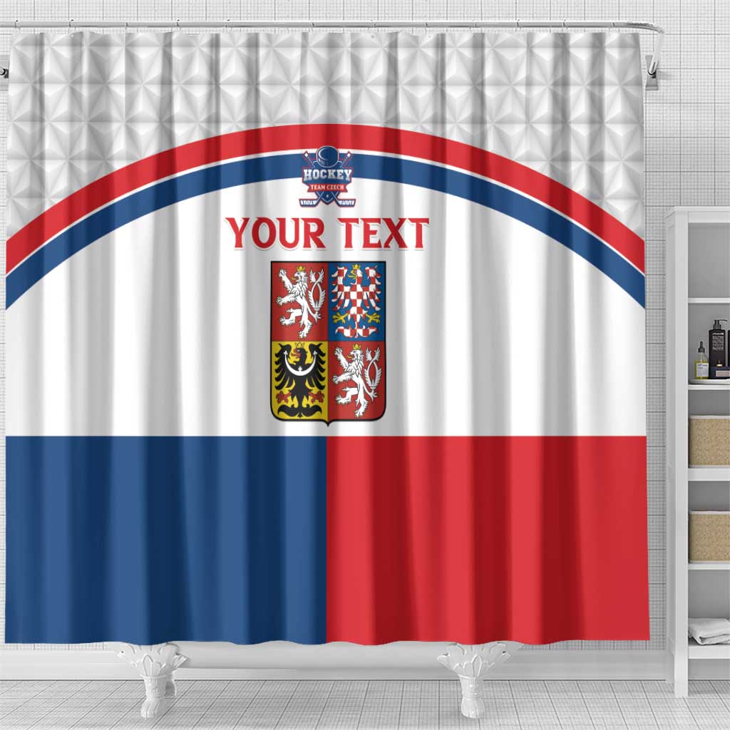 Custom Czech Hockey Shower Curtain Go Cesko