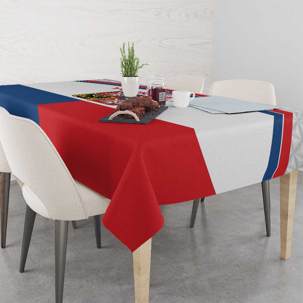 Custom Czech Hockey Tablecloth Go Cesko