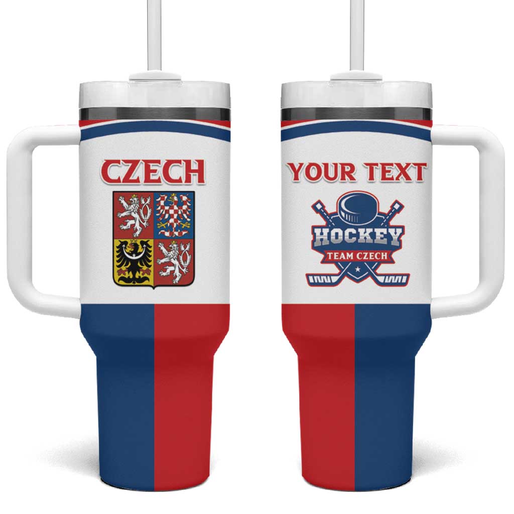 Custom Czech Hockey Tumbler With Handle Go Cesko