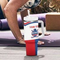 Custom Czech Hockey Tumbler With Handle Go Cesko