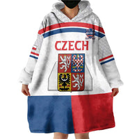 Custom Czech Hockey Wearable Blanket Hoodie Go Cesko