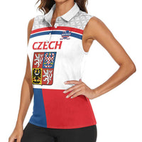 Custom Czech Hockey Women Sleeveless Polo Shirt Go Cesko