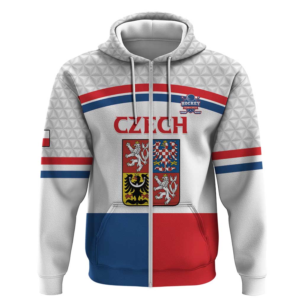 Custom Czech Hockey Zip Hoodie Go Cesko