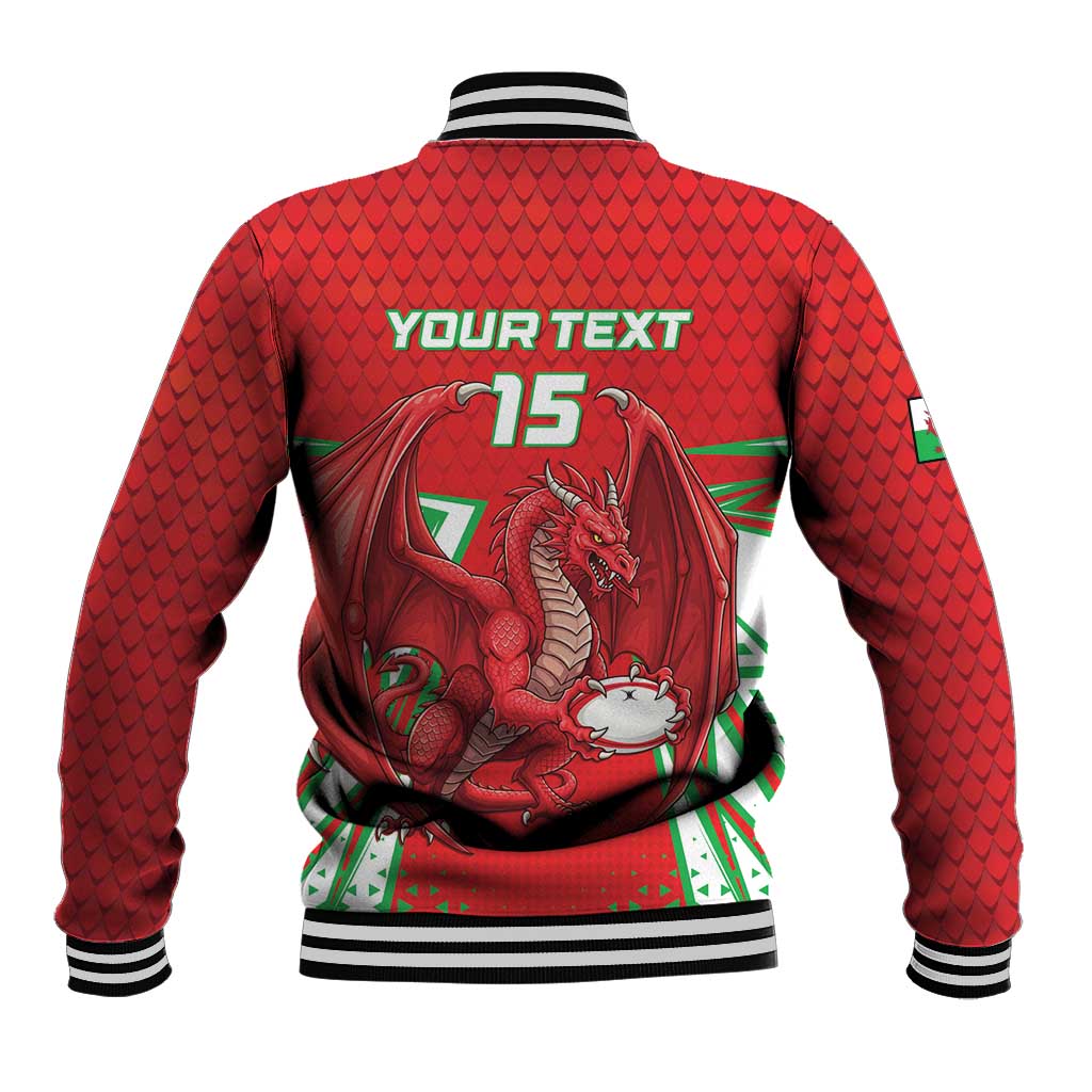 Wales Rugby Custom Baseball Jacket Dragon Scales Style - Wonder Print Shop
