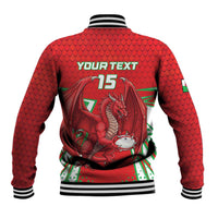 Wales Rugby Custom Baseball Jacket Dragon Scales Style - Wonder Print Shop
