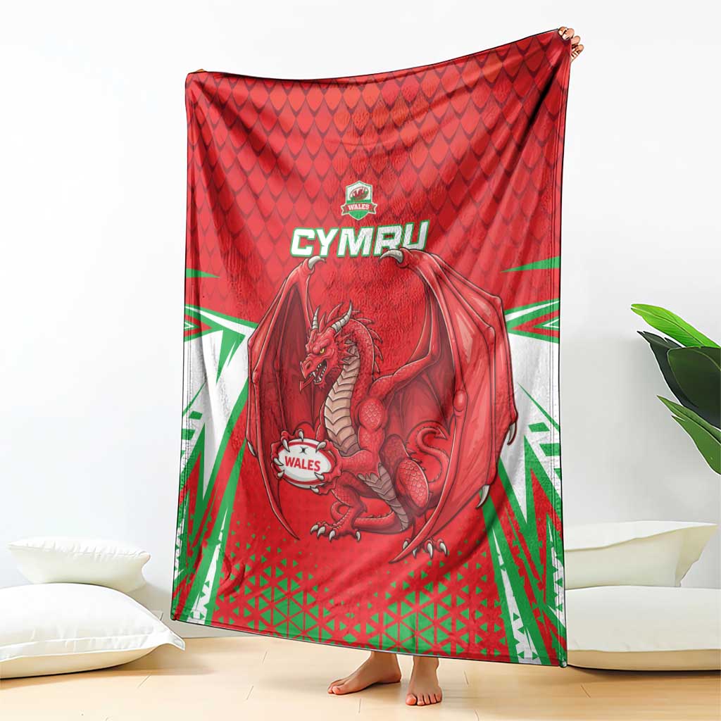 Wales Rugby Custom Blanket Dragon Scales Style - Wonder Print Shop