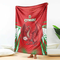 Wales Rugby Custom Blanket Dragon Scales Style - Wonder Print Shop