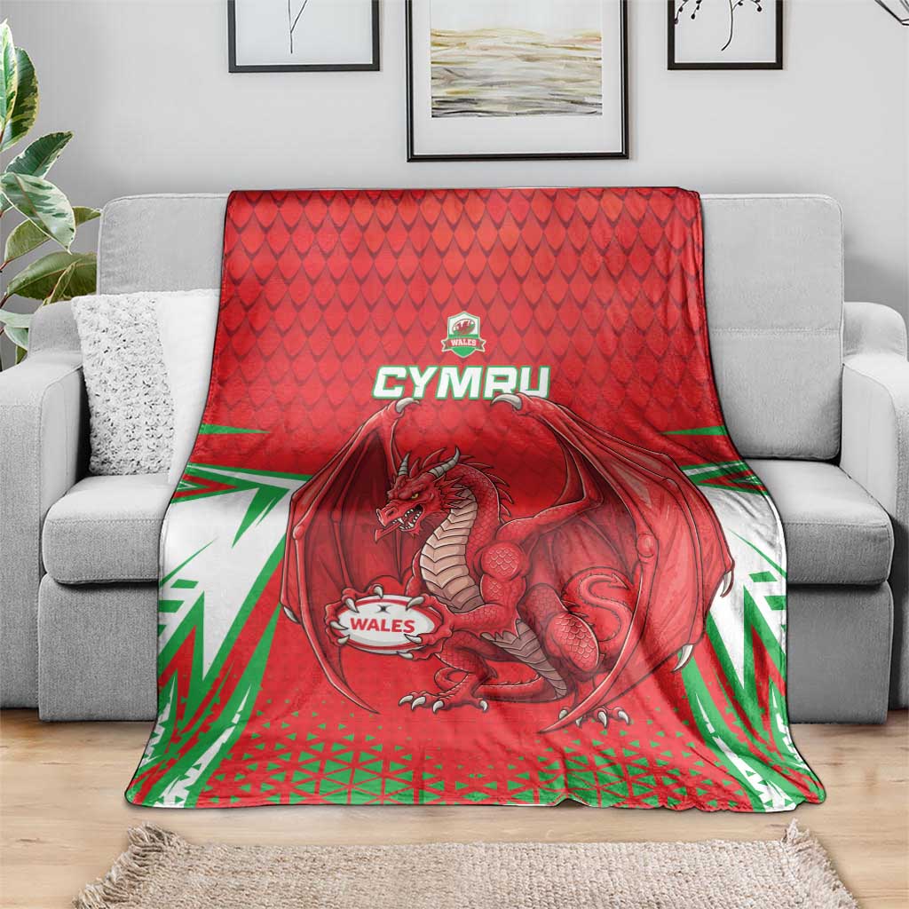 Wales Rugby Custom Blanket Dragon Scales Style - Wonder Print Shop