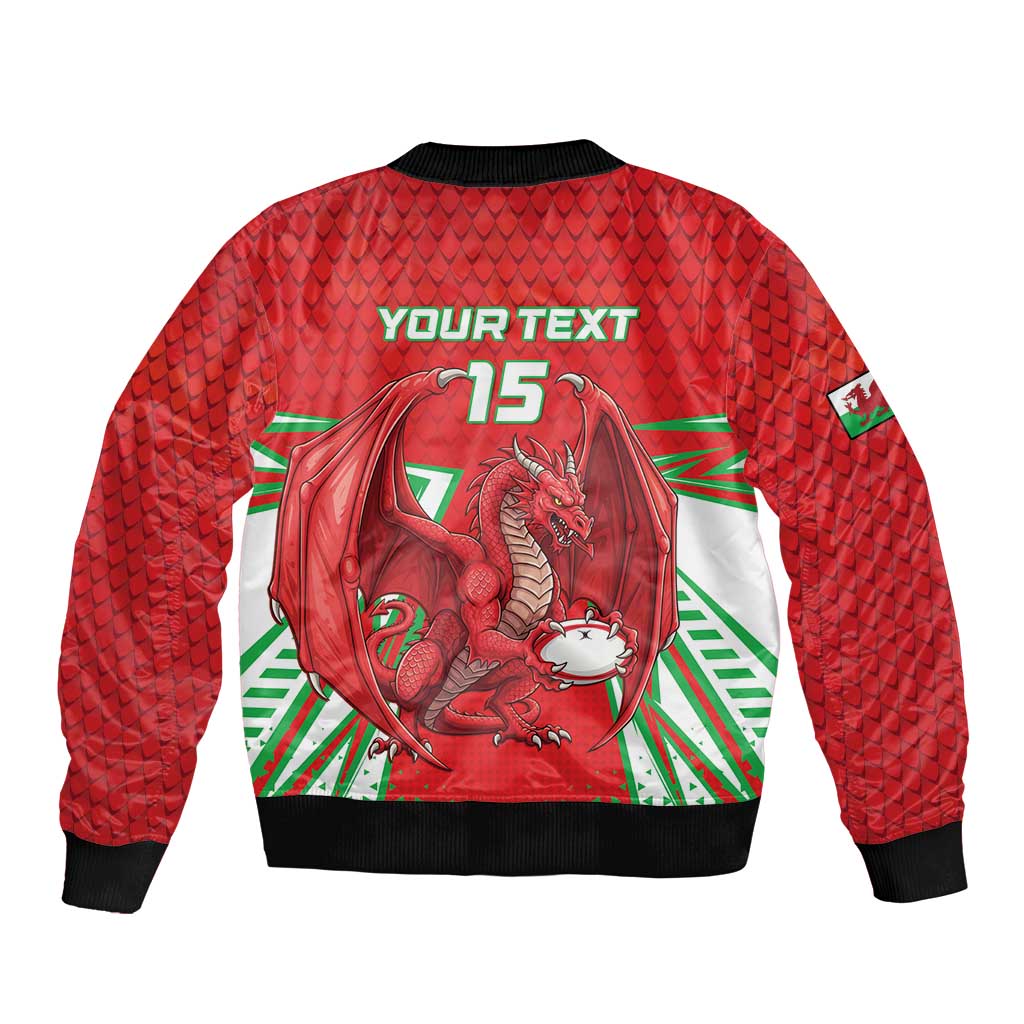 Wales Rugby Custom Bomber Jacket Dragon Scales Style - Wonder Print Shop