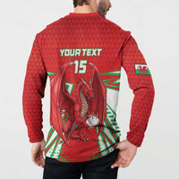 Wales Rugby Custom Button Sweatshirt Dragon Scales Style - Wonder Print Shop