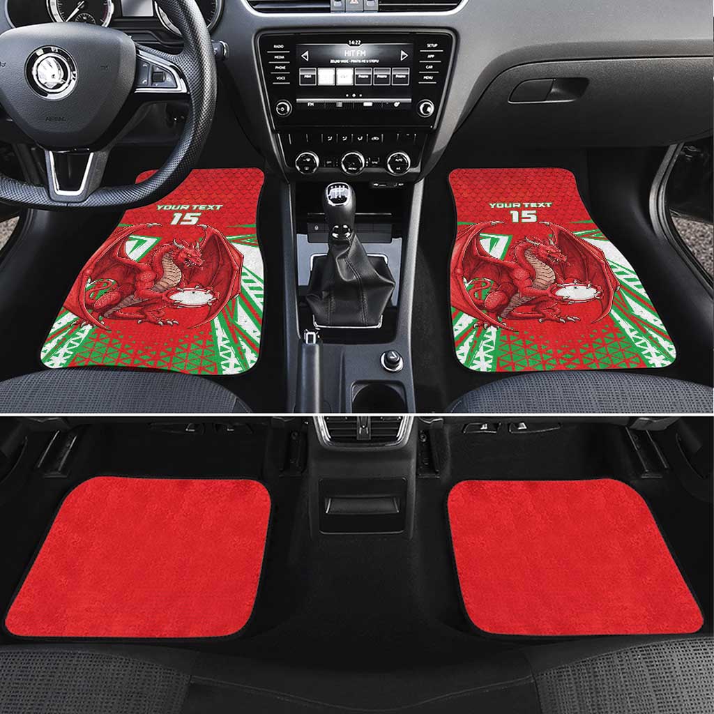 Wales Rugby Custom Car Mats Dragon Scales Style - Wonder Print Shop