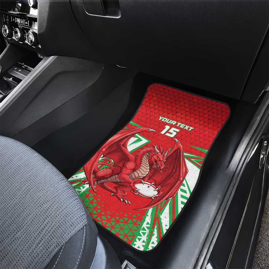 Wales Rugby Custom Car Mats Dragon Scales Style - Wonder Print Shop