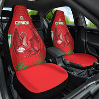 Wales Rugby Custom Car Seat Cover Dragon Scales Style - Wonder Print Shop