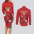 Wales Rugby Custom Couples Matching Long Sleeve Bodycon Dress and Long Sleeve Button Shirt Dragon Scales Style - Wonder Print Shop